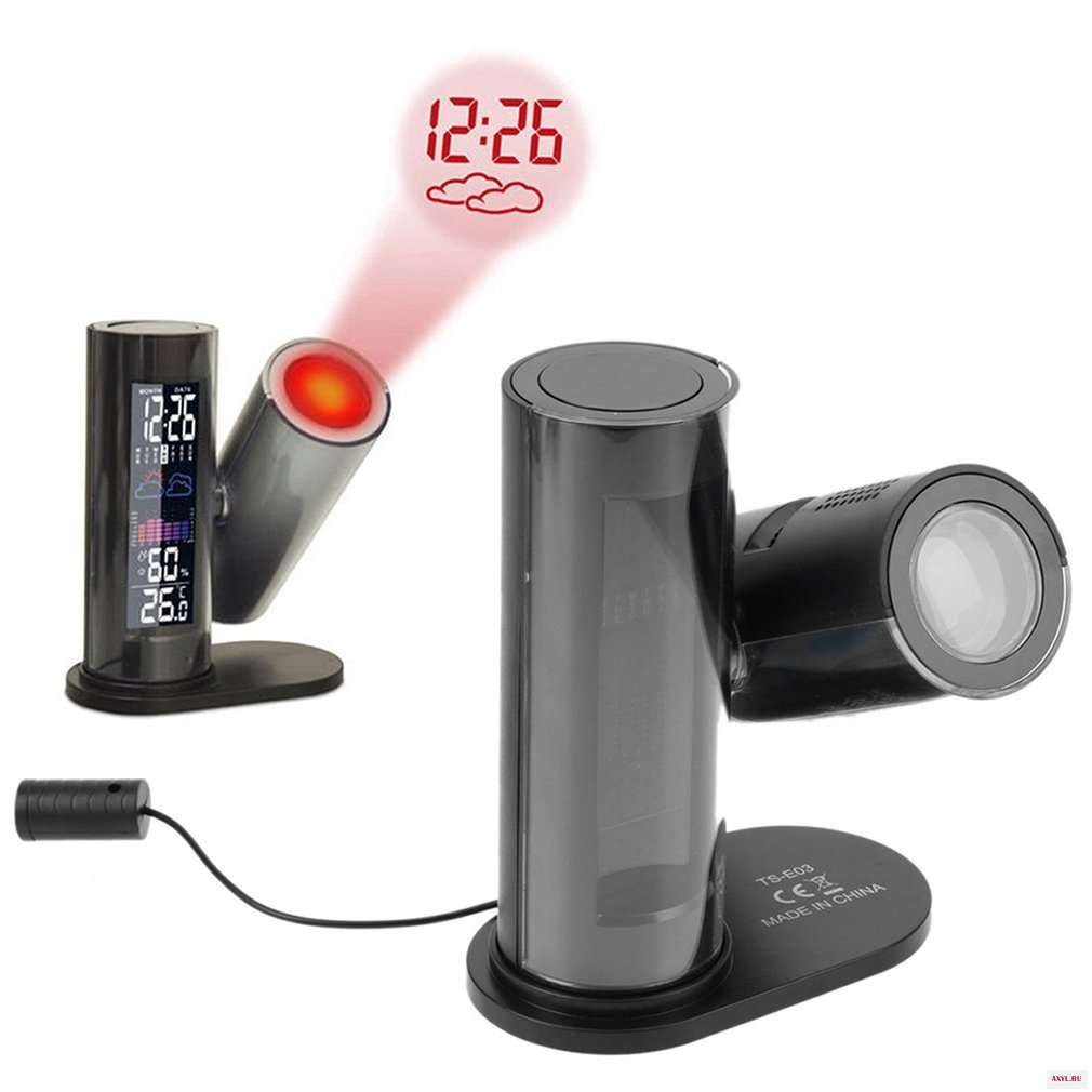 TS-E03 проекционные часы кварцевые часы-будильник с проекцией - Цена: 
