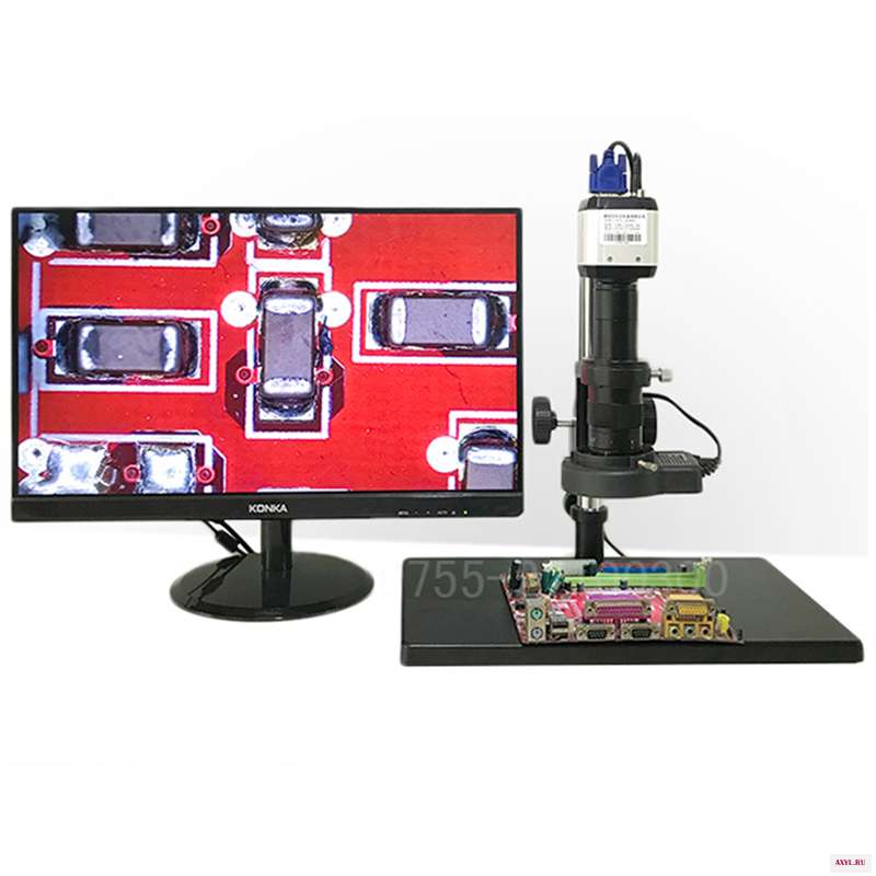 HDMI HD USB TF монокулярный микроскоп цифровой объектив камеры + 56 светодиодный кольцевой светильник для ремонта