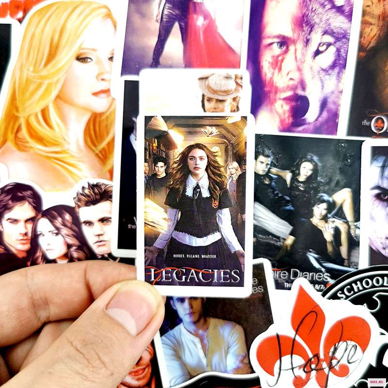 10/50 шт./упак. Американский Фэнтези ТВ серии вампира наклейки на дневники для игрушка Чемодан ноутбука