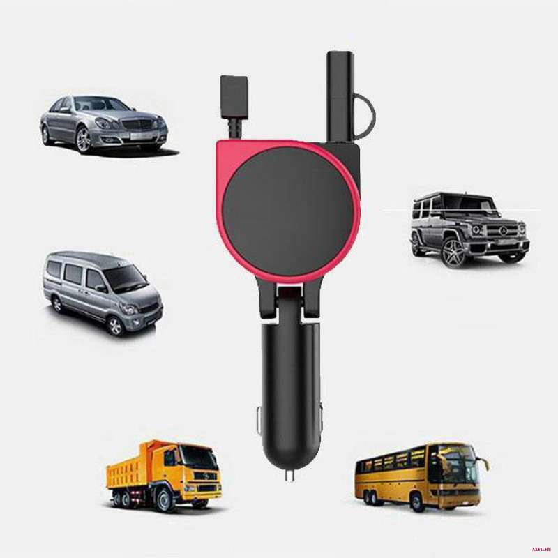 4 в 1 Автомобильное складное выдвижное Зарядное устройство USB быстрая зарядка QC зарядное для телефона