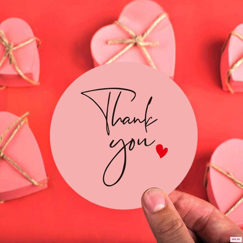 3 новых дизайна великолепные Розовые наклейки с надписью Thank You 500 шт. для выпечки ручной работы поделки