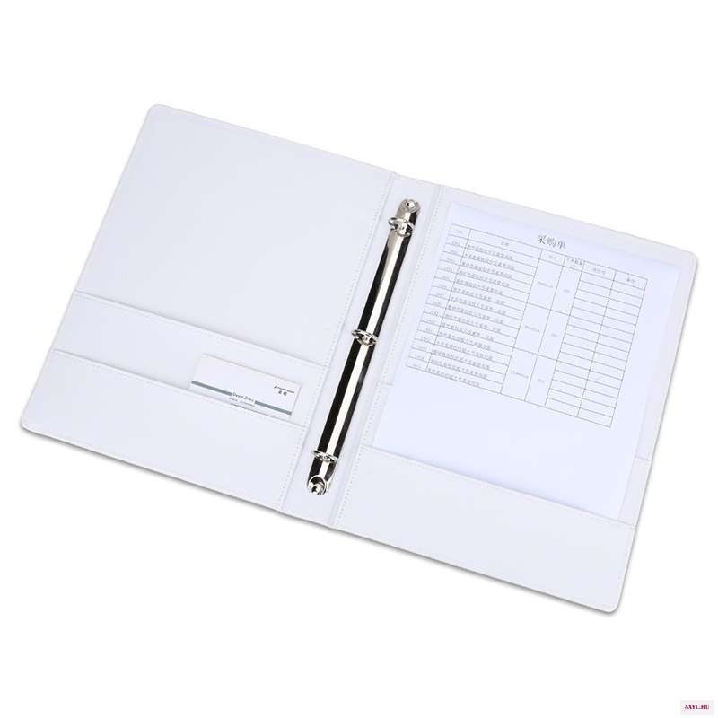 Kingfom из искусственной кожи Ring Binders A4 3 кольца папка для файлов с карманным держателем бумаги документов|Папка