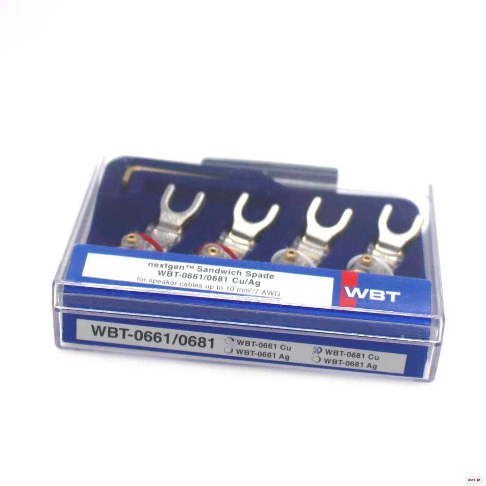 Hi end WBT 0681 AG Silver Y Spade Plug Free Welding коннекторы динамик вилка аудио адаптер|Коннекторы и разъёмы| |