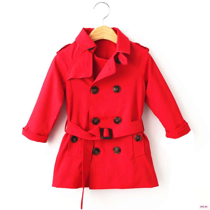 Baby Girls Boys Windbreaker Kids Trench Coat Windproof Jacket British Double Breasted Button Belt Winter Outwear Girl - Цена: 1 810,29 руб.