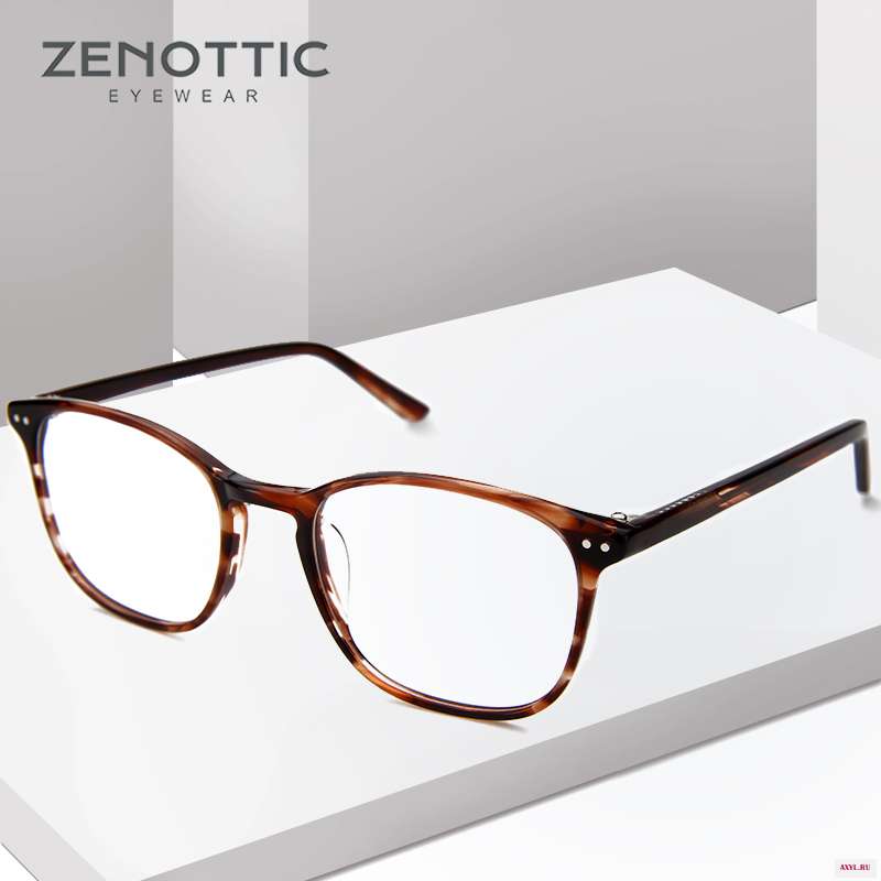 Очки ZENOTTIC в ретро стиле для мужчин и женщин оптические аксессуары коррекции миопии с ацетатной оправой