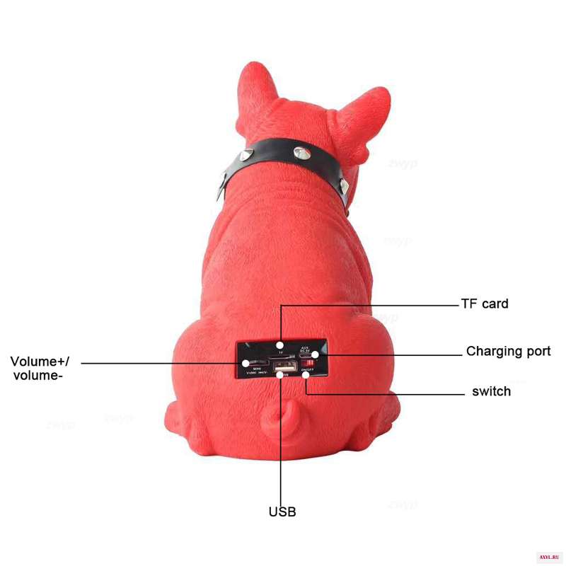 Беспроводная bluetooth колонка Bulldog m208 портативная музыкальная шкатулка стерео сабвуфер поддержка TWS1 + 1 USB fm