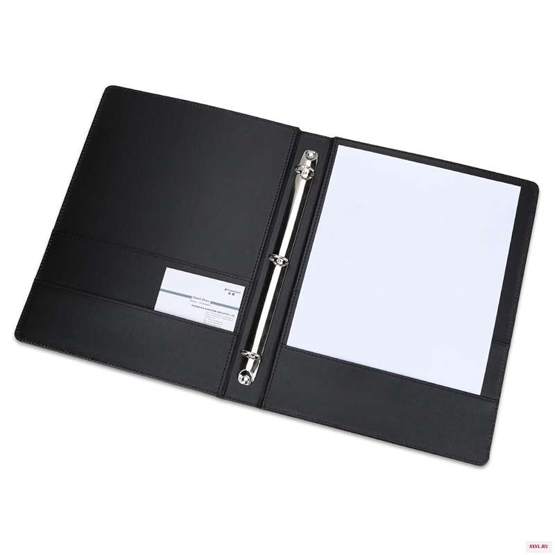 Kingfom из искусственной кожи Ring Binders A4 3 кольца папка для файлов с карманным держателем бумаги документов|Папка