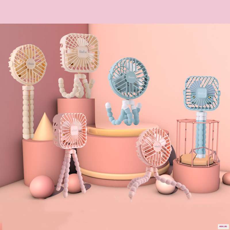 Портативный мини-вентилятор для детской коляски регулируемая - Цена: 236,01 руб.