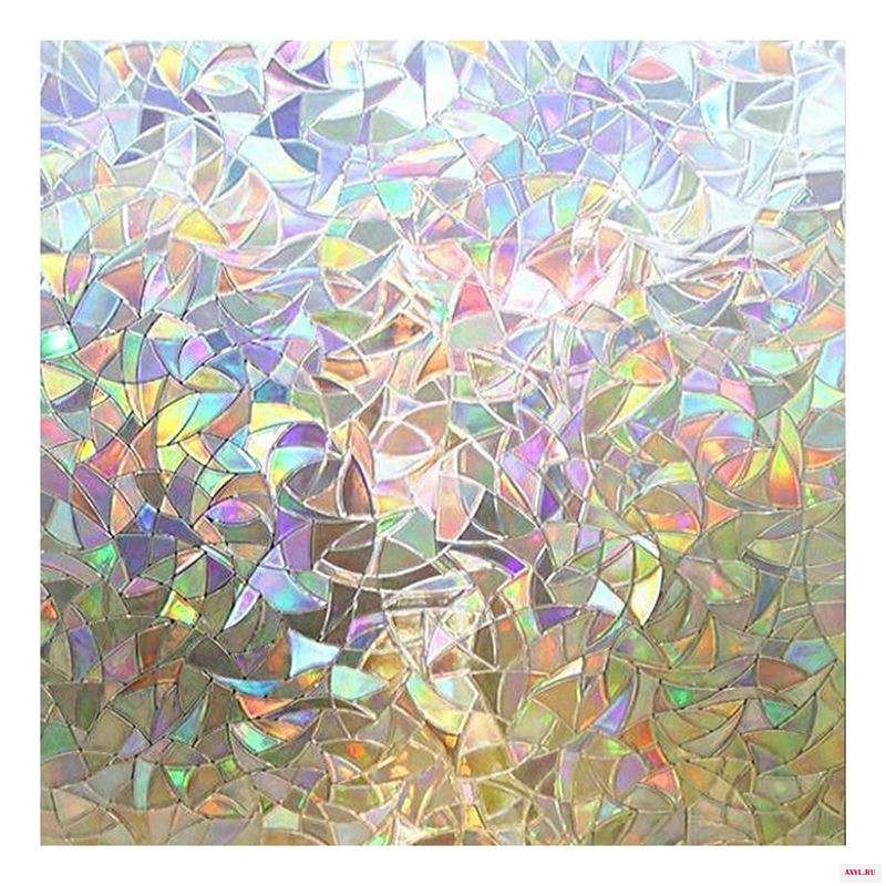 New-3D No Glue Static Decorative Privacy Window Films For Glass Non-Adhesive Heat Control Anti Uv 23.6In. By 78.7In. - Цена: 