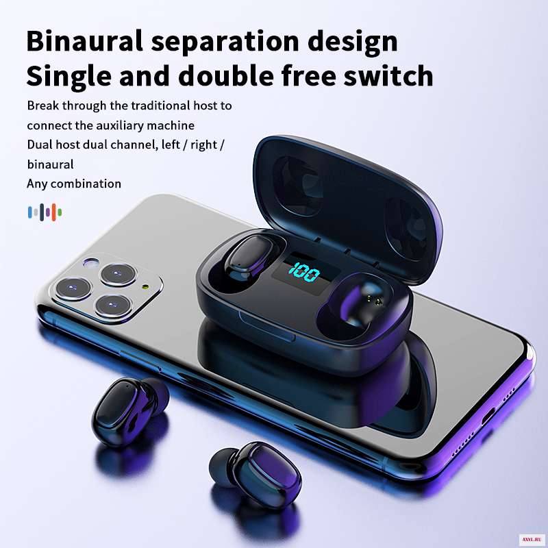 Bluetooth V5.0 беспроводные наушники сенсорные 9D объемный звук вкладыши с двойным микрофоном для Android iPhone