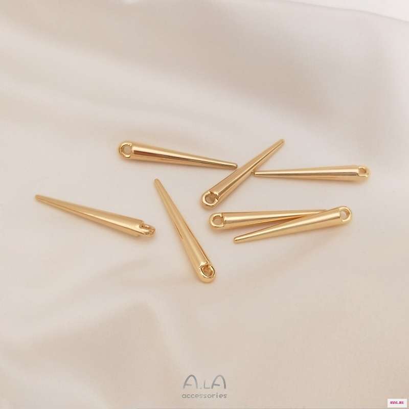 14k золотое покрытие никогда не выцветает со сверхдолгой перец колышек конические заклепки кулон ручной