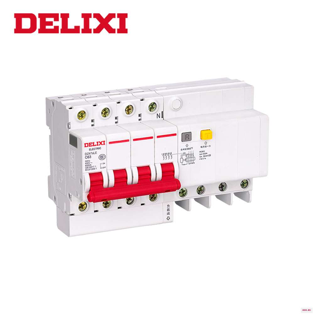 Автоматический выключатель остаточного тока DELIXI DZ47sLE C type RCBO 4P 10A 16a 20A 25A 32A 40A 50A 63a|Автоматические выключатели|