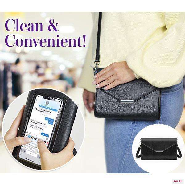 Чистый и безопасный сенсорный Экран бумажник Для женщин сотовый телефон кошелек прозрачная простая сумка