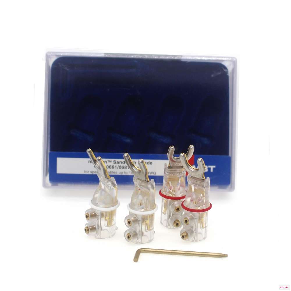 Hi end WBT 0681 AG Silver Y Spade Plug Free Welding коннекторы динамик вилка аудио адаптер|Коннекторы и разъёмы| |