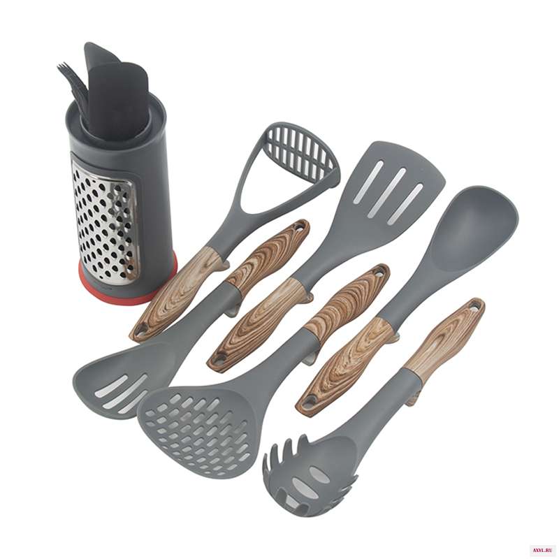 11 шт Силиконовые нейлоновые кухонные принадлежности набор антипригарная лопатка Черпак Тернер ложка щипцы
