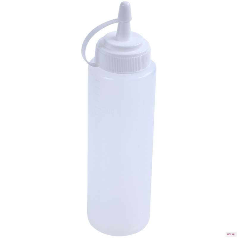 180cc White Plastic Squeeze Bottle Oil Sauce Dispenser Nozzle Cap Attached | Обустройство - Цена: 