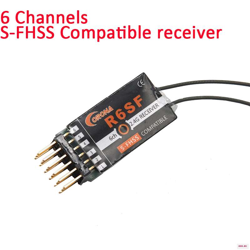Corona R6SF 2 4 ГГц S FHSS/FHSS Совместимость 6Ch микро приемник для FUTABA T6J/T8J/T10/T14SG и т. д.|Детали аксессуары| |