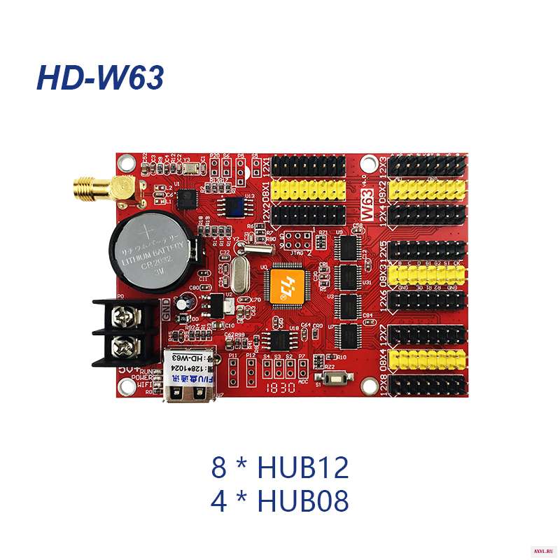 Wi Fi карта управления Huidu одноцветная двухцветная для прокрутки светодиодный дисплей HD W60 W6BN W62 W63W64