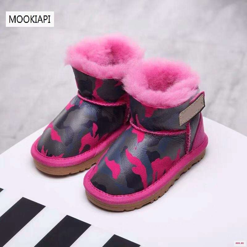 In 2019 Australia's newest sheepskin and wool thermal boots pure skid-proof toddler snow free delivery 4 colors | - Цена: 