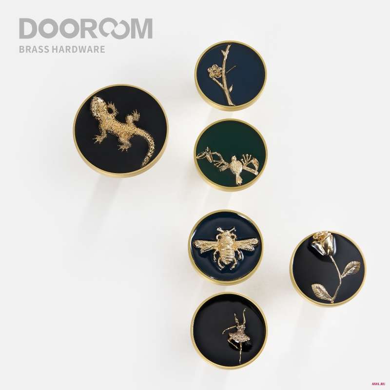 Медные Крючки Dooroom для ванной комнаты кухни прихожей вешалки одежды стен пчела танцовщица роза птица геккон