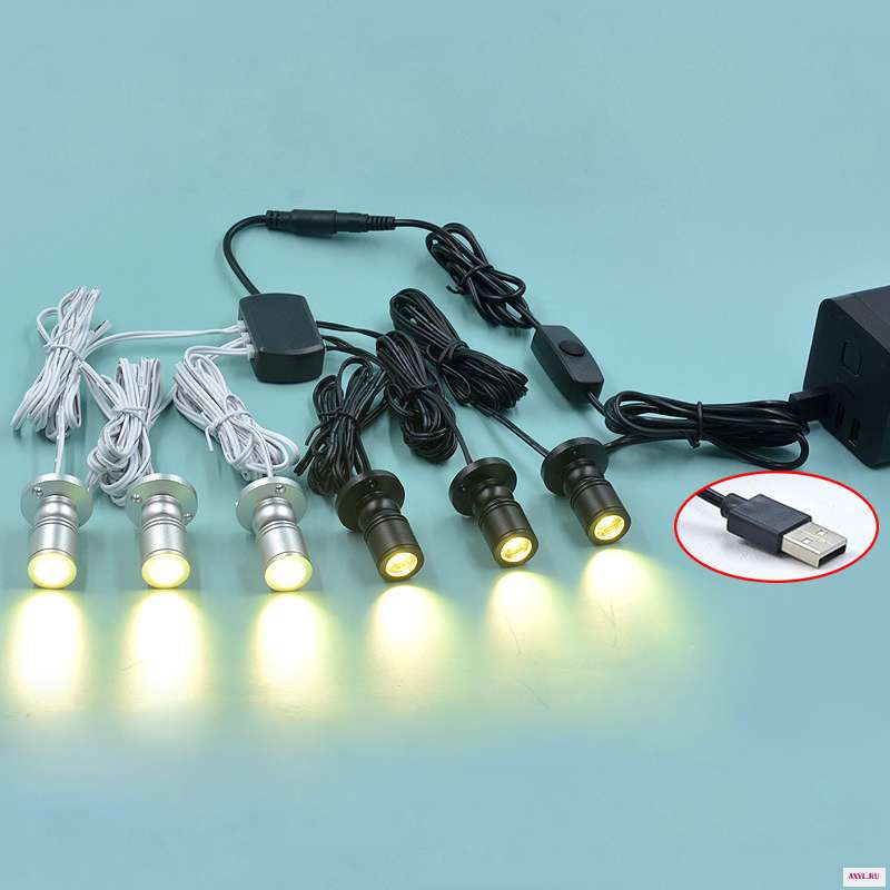 С регулируемой яркостью 5V USB шкаф счетчик прожектор и комплект Sseries 1 но не более чем на 10 светодиодный
