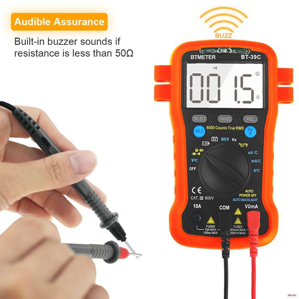 BTMETER BT 39C цифровой мультиметр Ручной NCV Авто Диапазон Avometer Универсальный измеритель 6000 отсчетов True RMS с