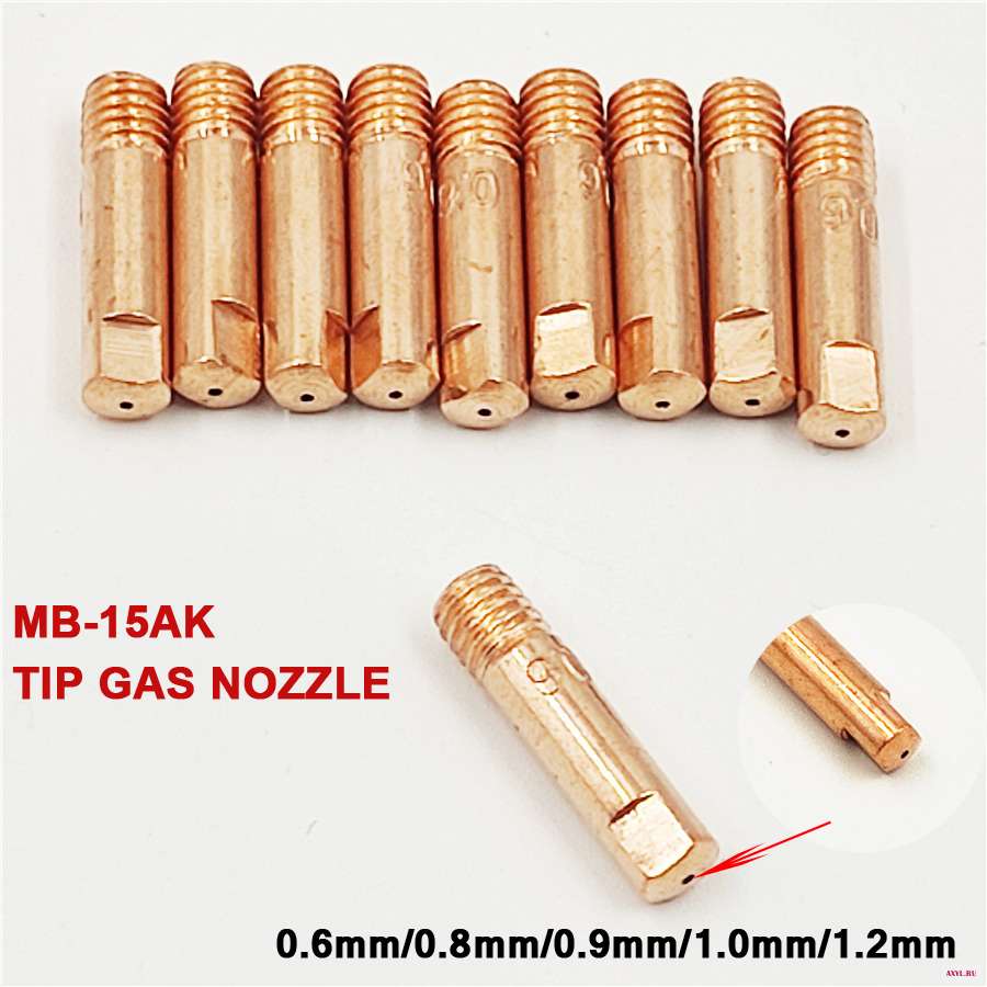 10 шт./компл. M6 * 25 мм наконечник газовой сопла MB 15AK сварочная фонарь контактная газовая 0 6/0 8/0 9/1 0/1 2