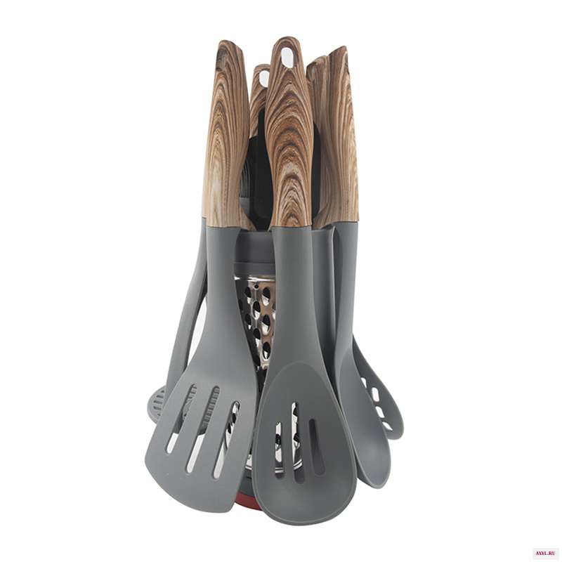 11 шт Силиконовые нейлоновые кухонные принадлежности набор антипригарная лопатка Черпак Тернер ложка щипцы