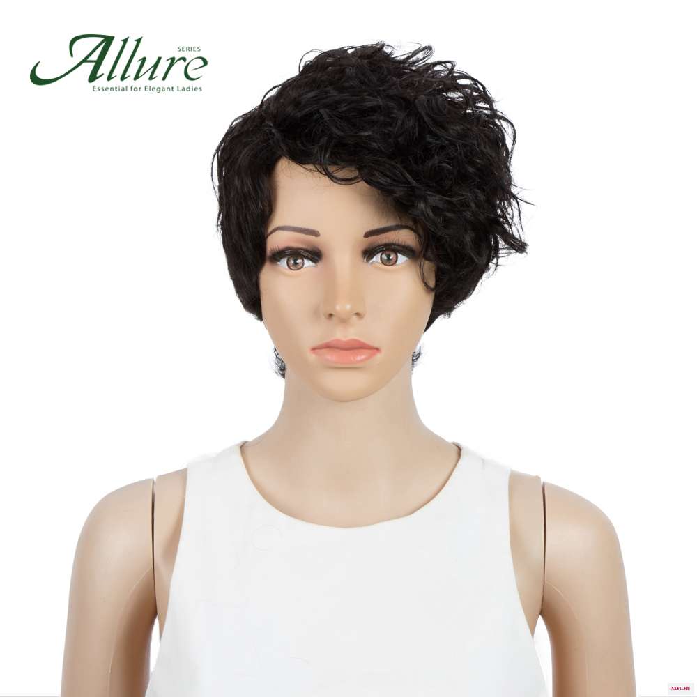 Парики из человеческих волос Pixie Cut с челкой для черных женщин Короткие афро кудрявые парики бразильские