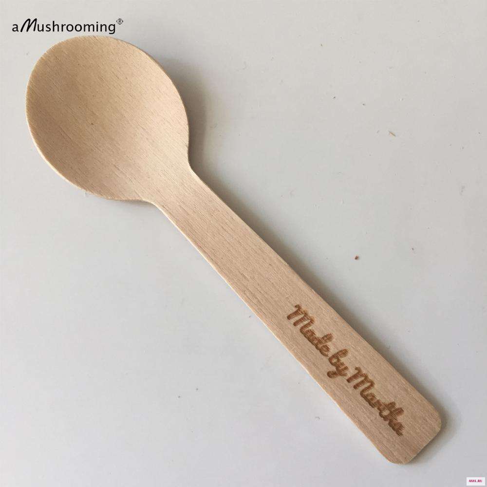 Индивидуальные мини-ложки birchwood для крема биоразлагаемые - Цена: 