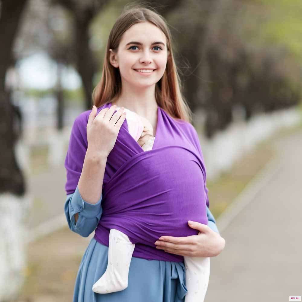 Слинг переноска для новорожденных мягкая дышащая накидка Хипсит удобный чехол кормления грудью