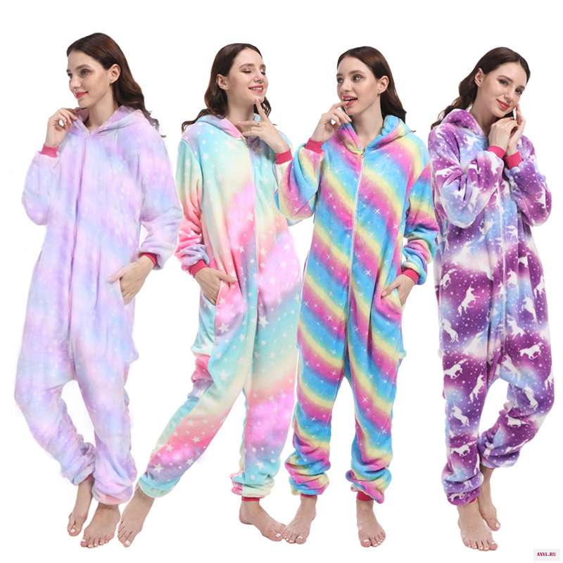 New-Animal-Stitch-Panda-Onesie-Adult-Unicorn-Pajamas-Kigurumi-Sleepwear-For-Women-Winter-Warm-Jumpsuit-Overalls