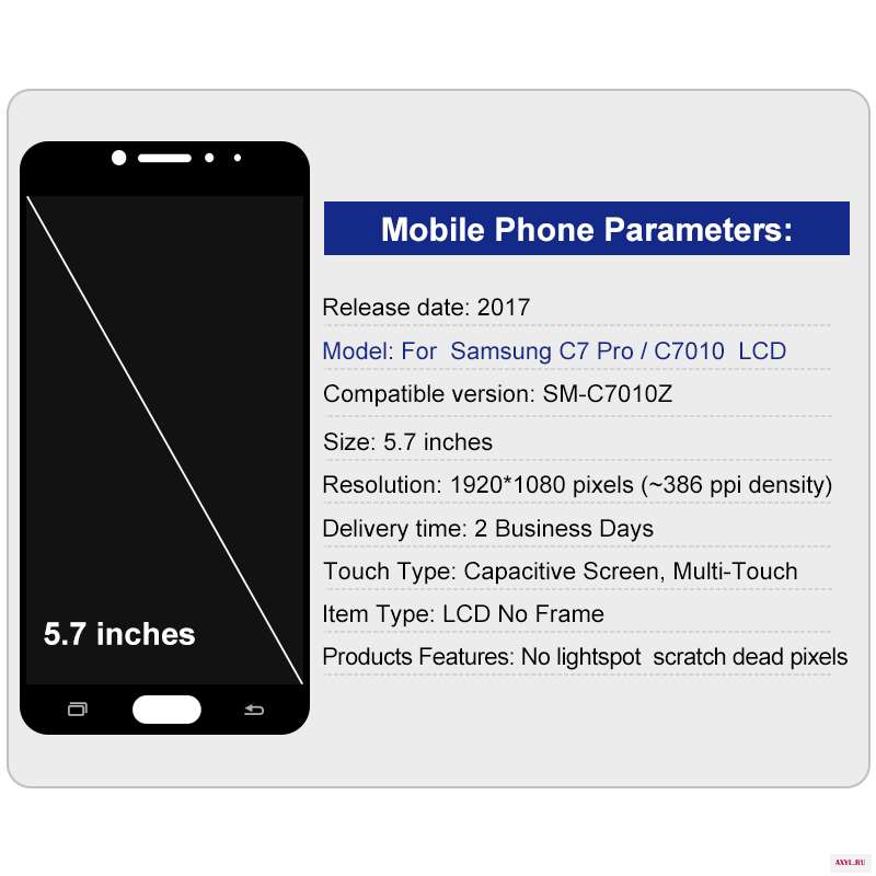 5 7 &quotAMOLED для Samsung Galaxy C7 Pro C7010 ЖК дисплей сенсорный экран дигитайзер сборки запасные части SM части|Экраны