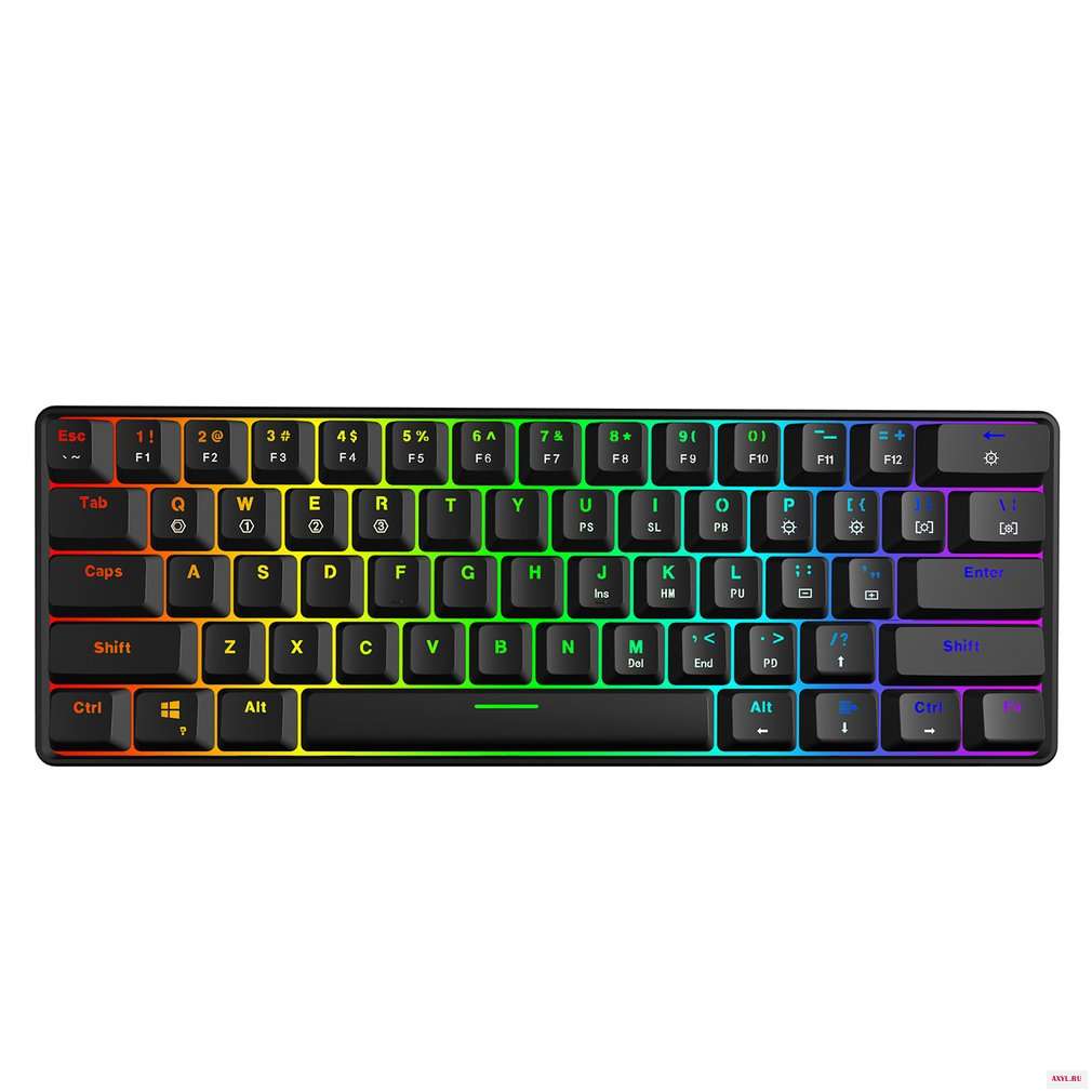 GK61 сменная 60% RGB клавиатура индивидуальный комплект печатная плата монтажная пластина чехол геймерская