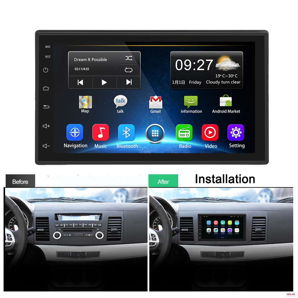 Автомагнитола Podofo 2 din Android 9 1 GPS мультимедийный плеер 7 дюймов для Volkswagen Nissan Hyundai Kia toyota LADA Ford Peugeot