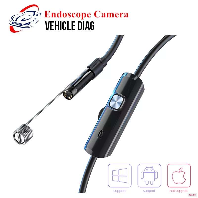 6 LED Waterproof Endoscope Camera Flexible 3 IN 1/USB Borescope Android/PC Notebook Car Repair Tool 1-3m 5.5mm/7mm | - Цена: 662,85 - 822,33 руб.