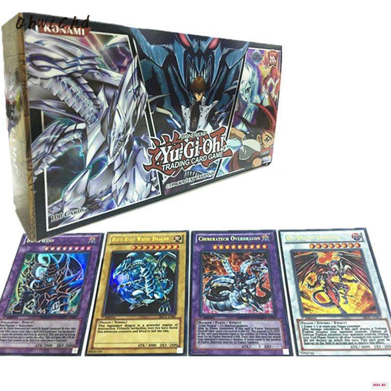 100 шт./компл . нет повторяющихся аниме Yu Gi О игровые карты коробка игра юджиох коллекция для веселья с