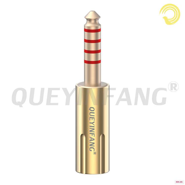 QUEYINFANG Jack 4 мм аудио разъем позолоченный 5 полюсов сбалансированный наушниковые затычки Медь контактный