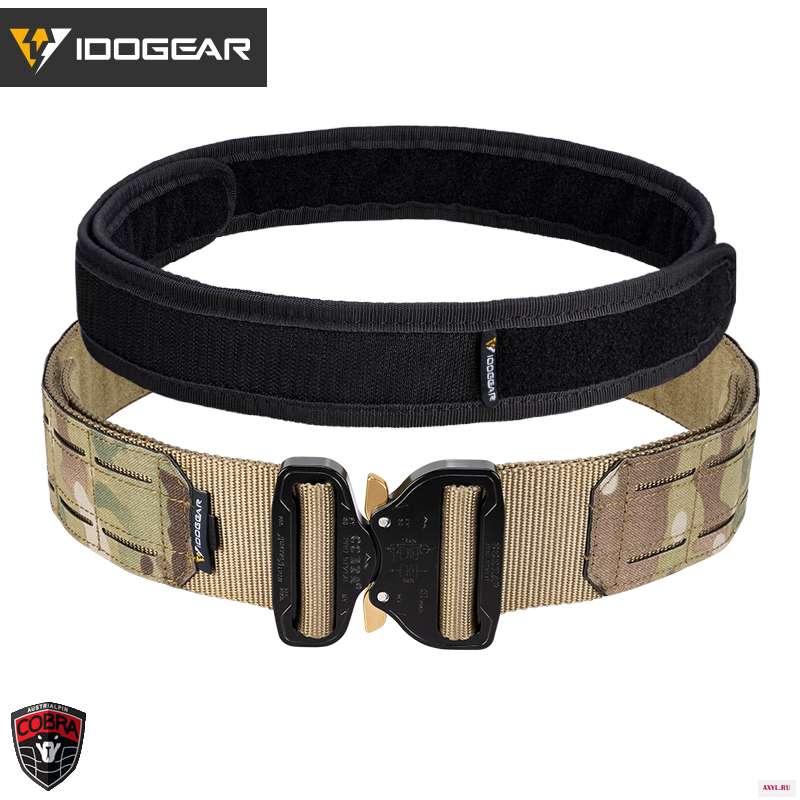 Мужской ремень быстрого крепления IDOGEAR тактический 2 дюйма с металлической пряжкой коброй лазерная
