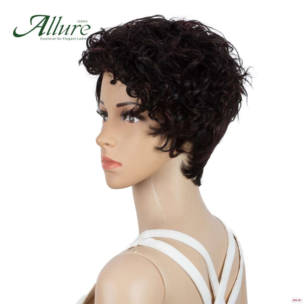 Парики из человеческих волос Pixie Cut с челкой для черных женщин Короткие афро кудрявые парики бразильские