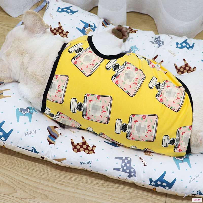 Летняя тонкая жилетка для собак Roupa Cache Orro летняя одежда бульдога мопса дышащая толстых короткий жилет лето