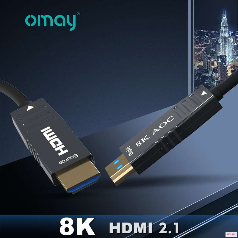 HDMI кабель 8K 2 1 видео Оптическое волокно HDR 120 Гц 3D для HD ТВ сплиттер переключатель Xbox м 3 5 8 10 12 15 20 25 30 50 м|Кабели