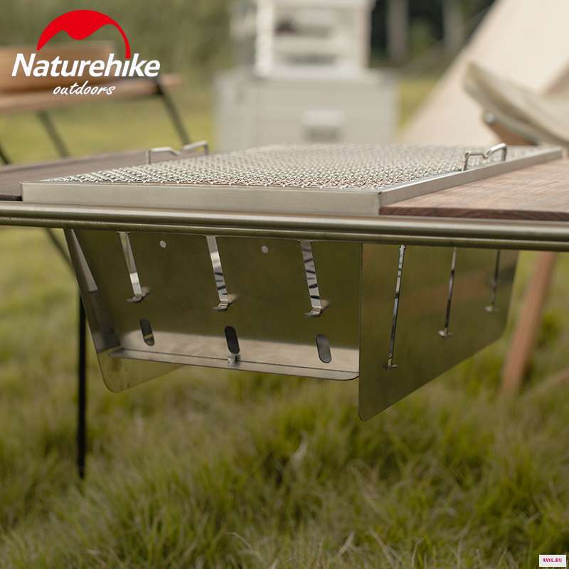 Naturehike Портативный Нержавеющая сталь барбекю гриль с антипригарным покрытием складная шашлычница Гриль