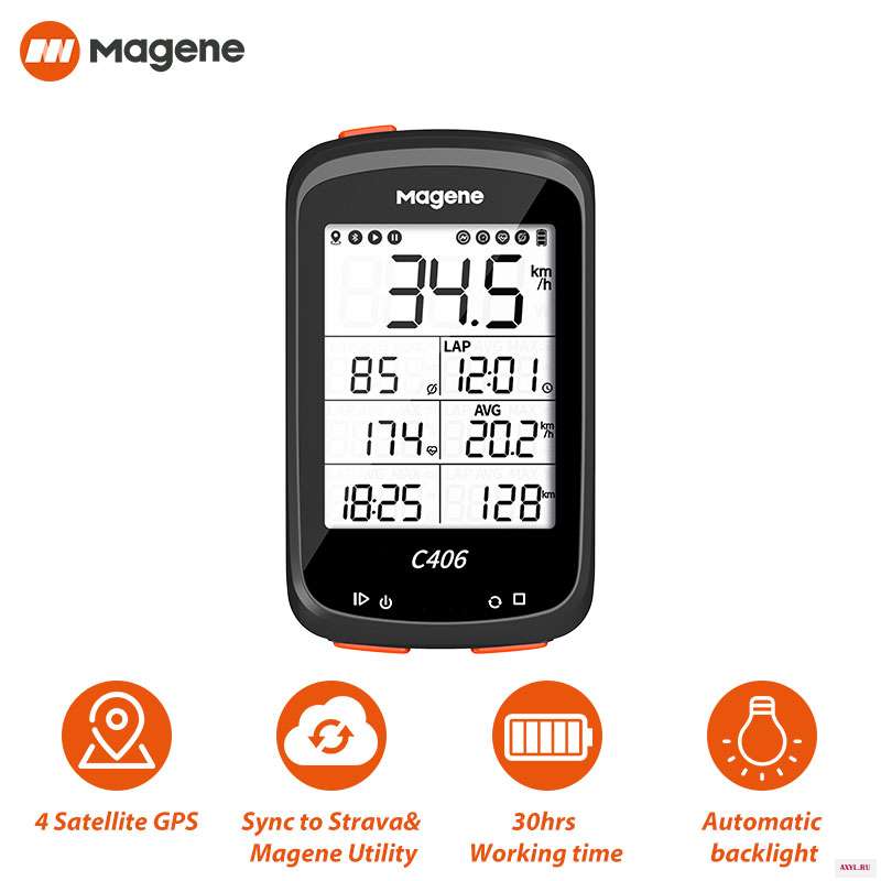 Велосипедный компьютер Magene C406 водонепроницаемый GPS беспроводной смарт спидометр одометр для горных