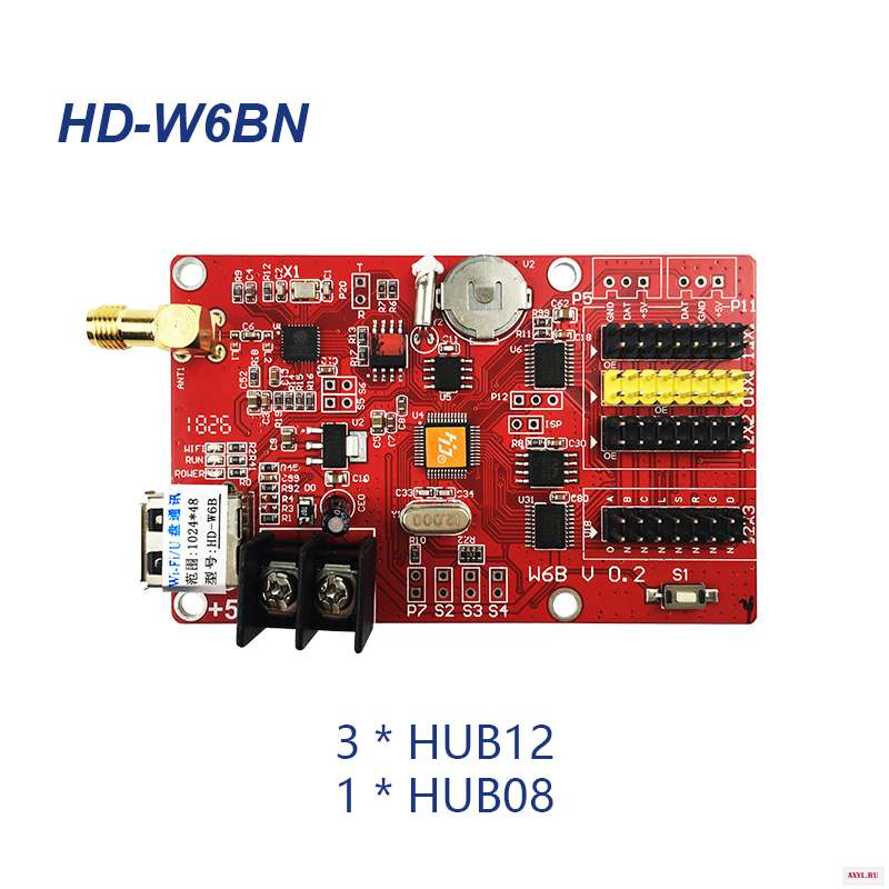 Wi Fi карта управления Huidu одноцветная двухцветная для прокрутки светодиодный дисплей HD W60 W6BN W62 W63W64