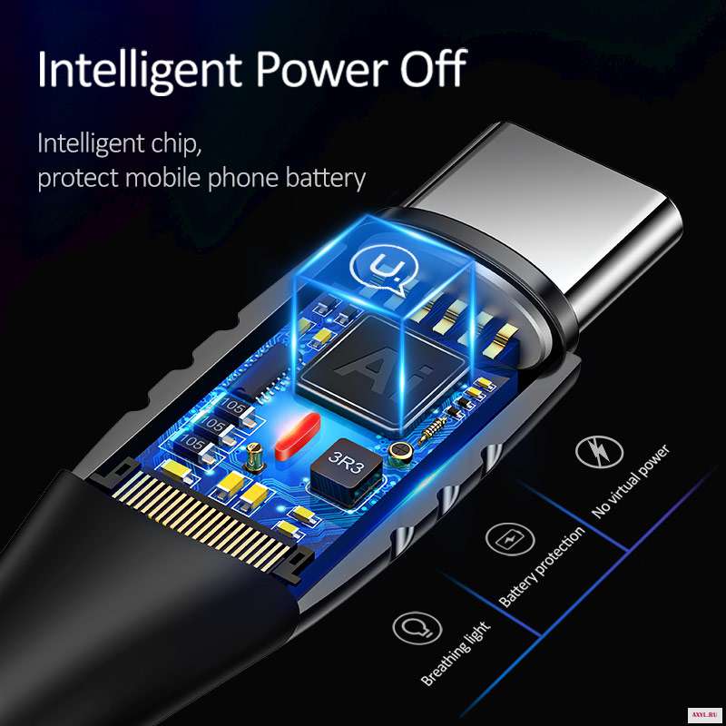 USAMS type C кабель Smart power Off Auto Cut offFast зарядный нейлоновый USB QC3.0 шнур для передачи данных Xiaomi samsung HUAWEI