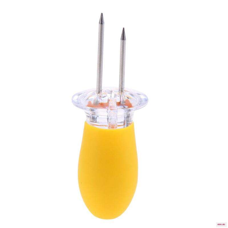 2pcs/Set Stainless Steel Corn Holder BBQ Forks Grill Needle Kitchen Tool | Дом и - Цена: 