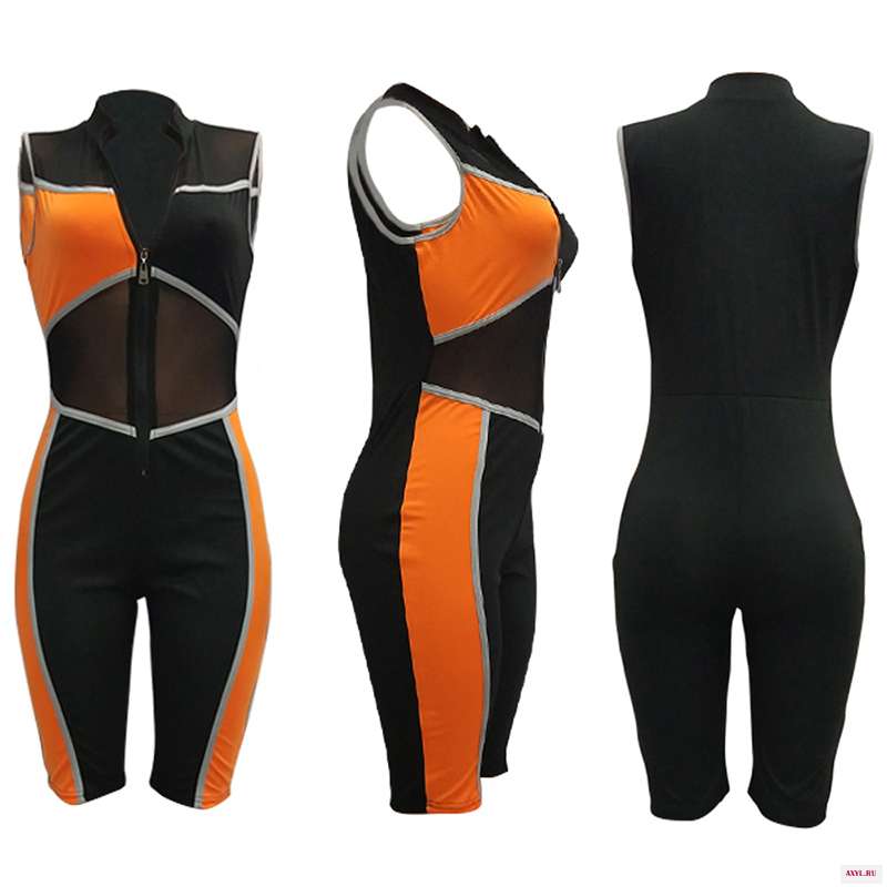 Сексуальный сетчатый лоскутный Топ без рукавов повседневный уличная одежда спортивный костюм летний