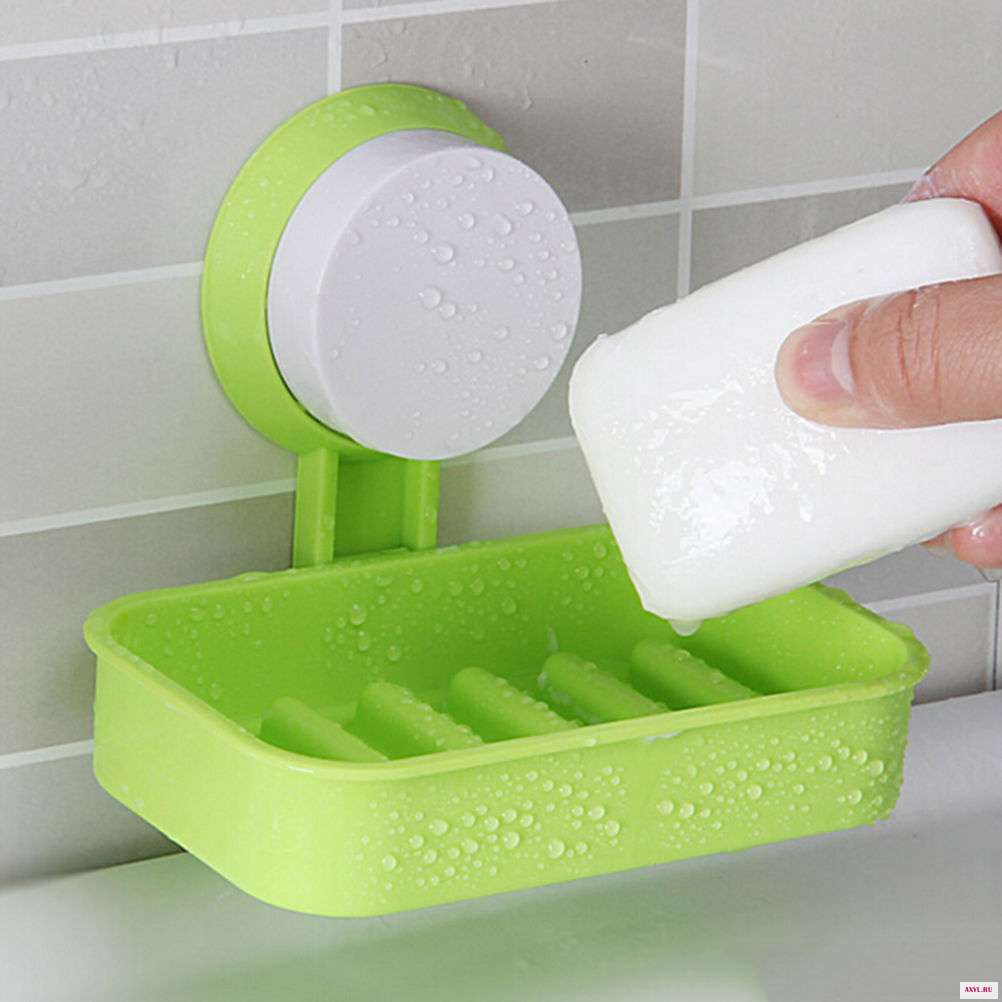 Candy Color Home Hotel Travel Soap Dish tray Wall Holder Storage Box Toilet Suction Cup Holder Bathroom Shower Soap Dish 1PCS