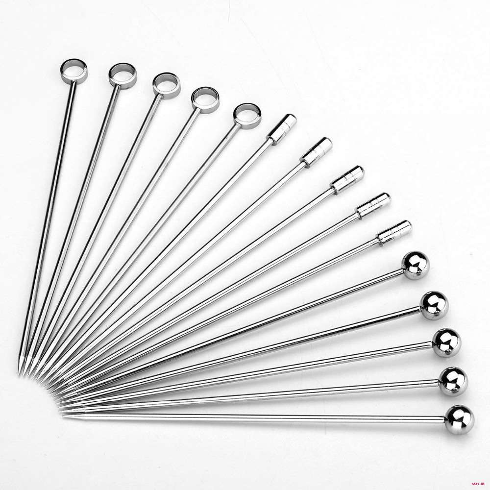 Палочки для коктейлей из нержавеющей стали 12 шт.|martini picks|drink stir stickbar tools |